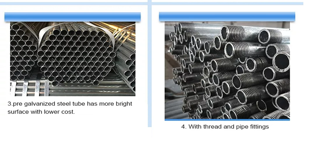 Slight Oiled Gi Zinc Coating Tube Galvanized Rectangular Pipe